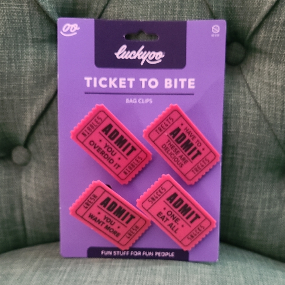 Luckyoo Pink Ticket Bag Clips